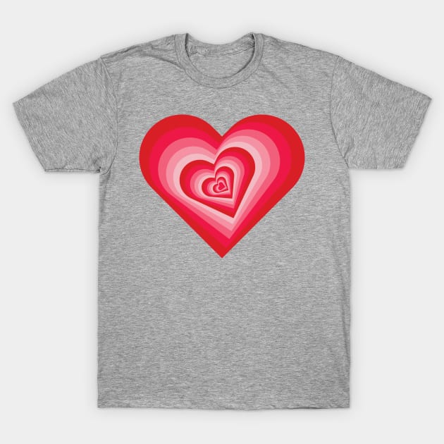 Falling in Love Valentine's Day Heart Pattern T-Shirt by Vector Deluxe
